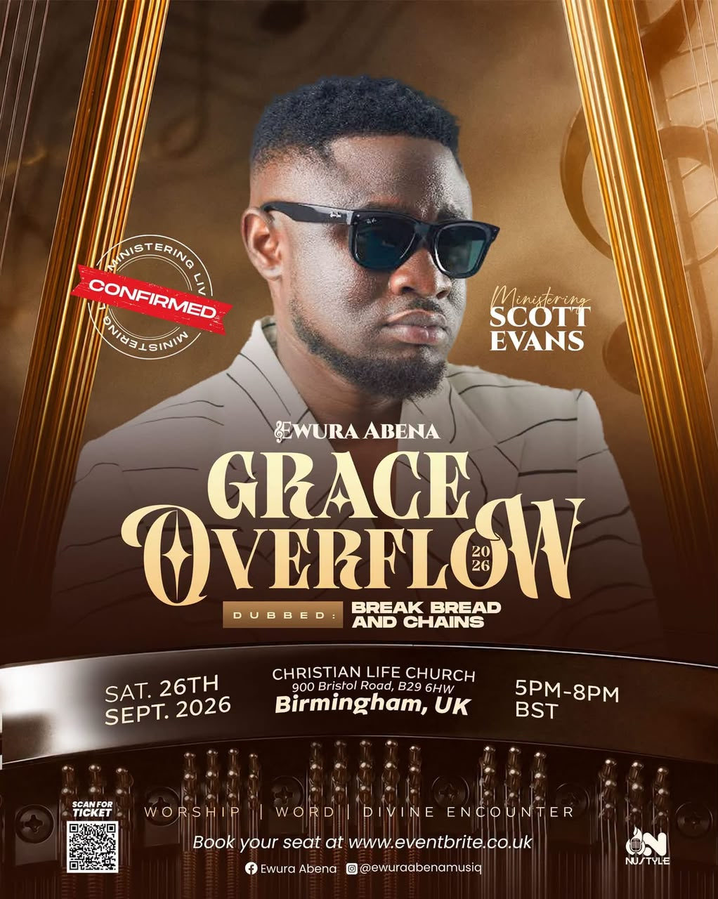 Scott Evans to Perform at Grace Overflow 2026 in Birmingham with Ewura Abena