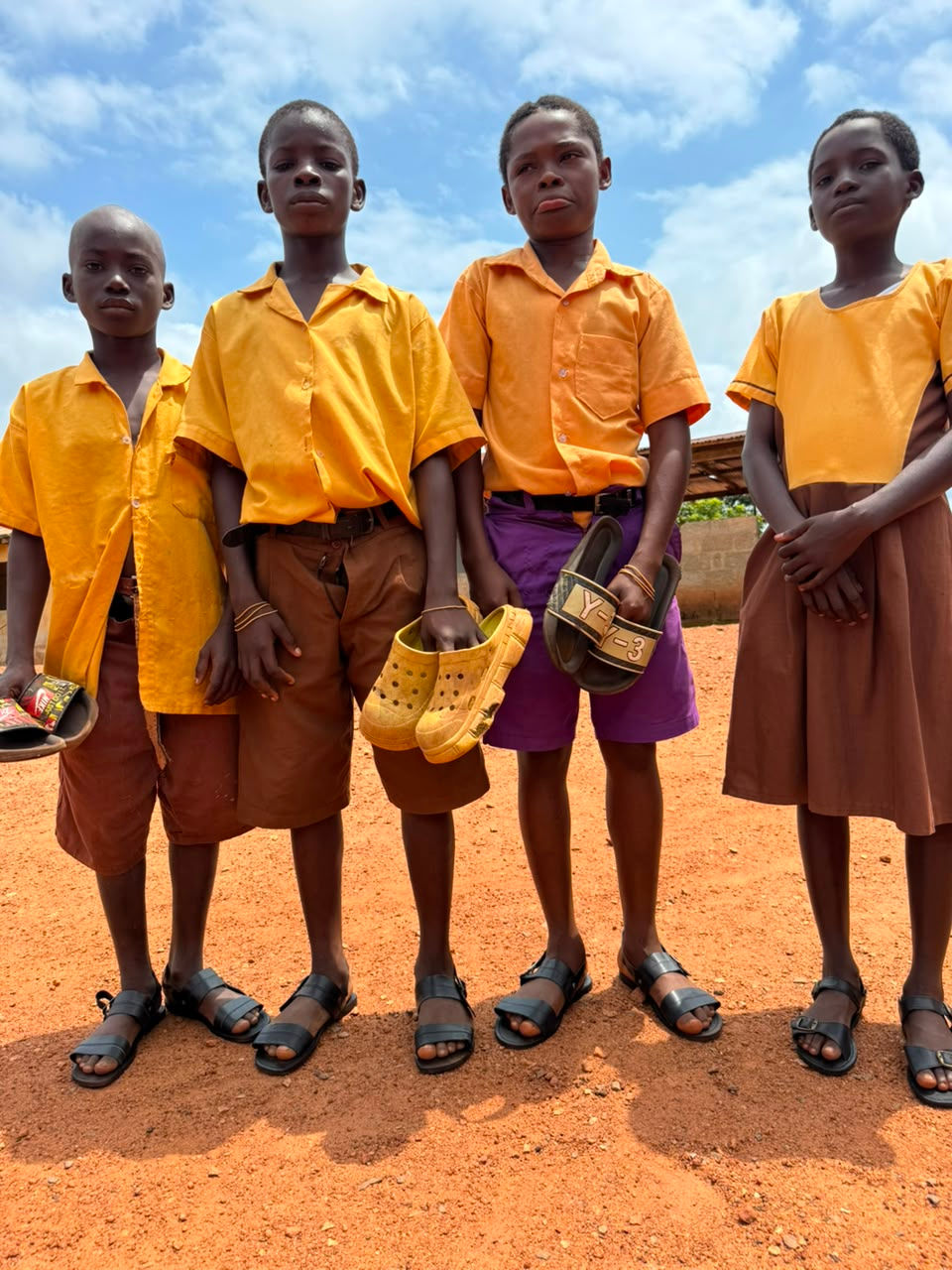 Hope Renewal Center Donates 200 Pairs of Sandals to Pupils of Asibirim DA Basic School
