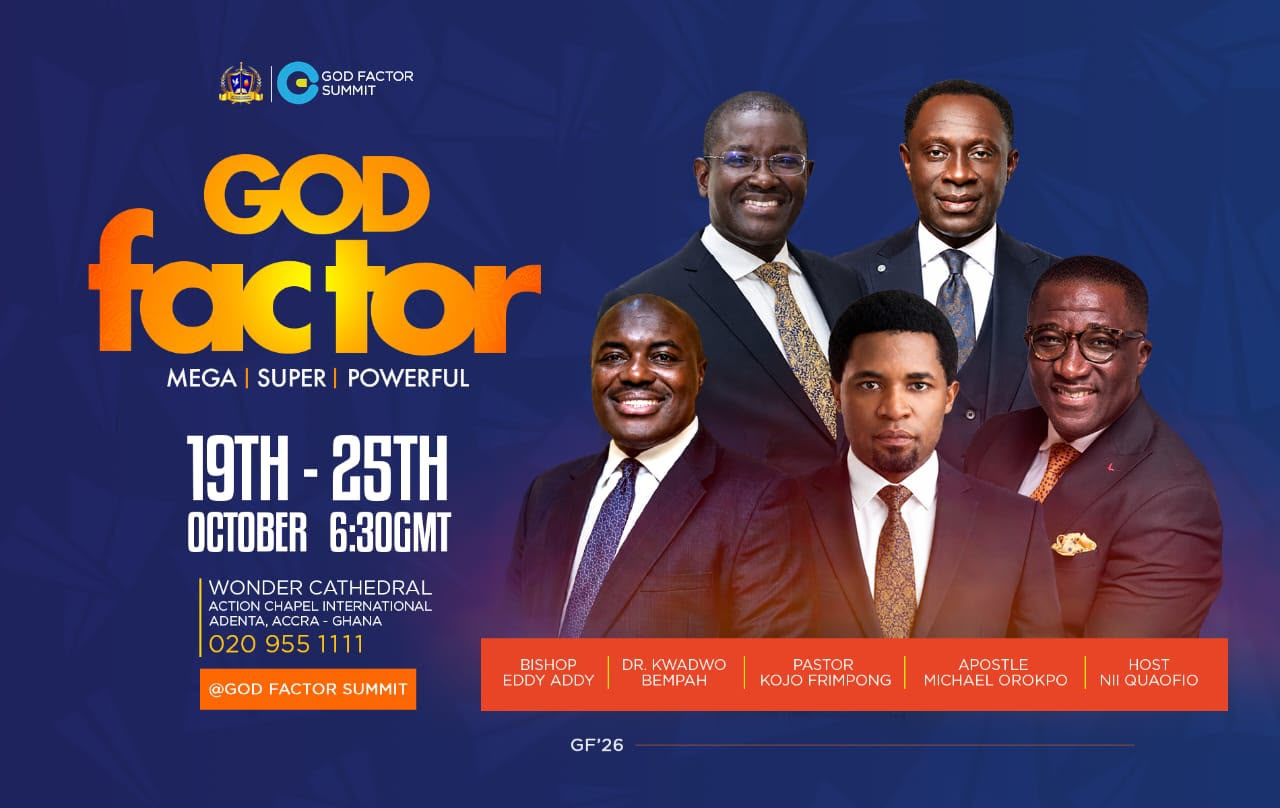 God Factor Summit 2026: Bishop Nii Quaofio to Host Four Prominent Ministers